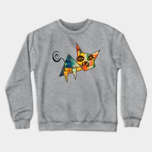 Oil Paint Cat Crewneck Sweatshirt